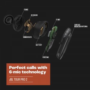 Ideastream JBLTOURPRO2BLKAM True-wireless In-ear Noise Cancelling Head