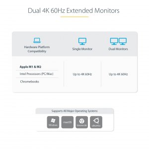 Startech 129N-USBC-KVM-DOCK Dual-laptop Usb-c Kvm Docking