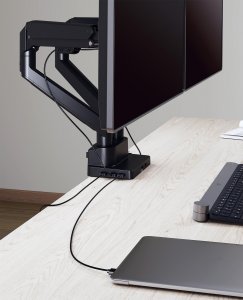 Manhattan 461887 Dual Monitor Desk Mnt W Dock