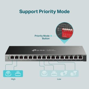 Tplink TL-SG116P 16 Port Gigabit Desktop Switch