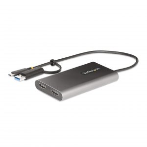 Startech 109B-USBC-HDMI Usb-c To Dual-hdmi Adapter, Usb-c Or A To 2x H