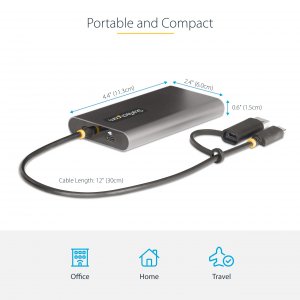 Startech 109B-USBC-HDMI Usb-c To Dual-hdmi Adapter, Usb-c Or A To 2x H