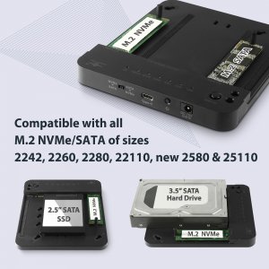 Vantec CB-M2SAT-U3 M.2 Sata Adapter With Clone Functionality