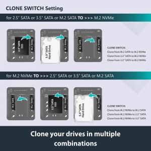 Vantec CB-M2SAT-U3 M.2 Sata Adapter With Clone Functionality