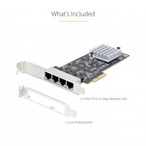 Startech PR42GI-NETWORK-CARD 4 Port 2.5g Pcie Network Card