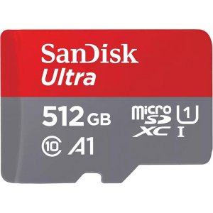 Sandisk SDSQUAC-512G-AN6MA Ultra Microsdhc Memory Card, 512gb, 150mbs,