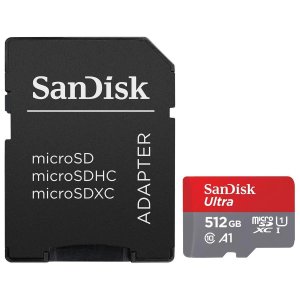 Sandisk SDSQUAC-512G-AN6MA Ultra Microsdhc Memory Card, 512gb, 150mbs,