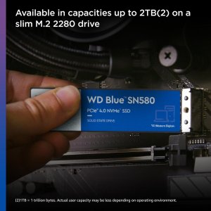 Western WDS500G3B0E Wd Blue Sn580 Nvme Ssd, 500gb