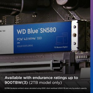 Western WDS500G3B0E Wd Blue Sn580 Nvme Ssd, 500gb