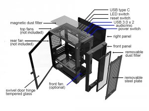 Bgears B-MASSTIGE B-masstige Black Micro Atx Tower Computer Case