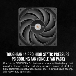 Thermaltake CL-F140-PL14BL-A Toughfan 14 Pro Black 1 Pack