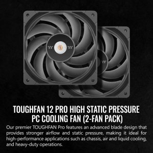 Thermaltake CL-F159-PL12BL-A Toughfan 12 Pro Black 2 Pack