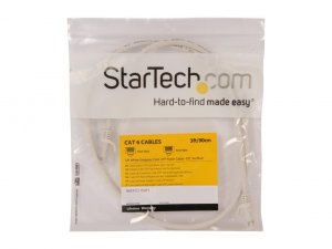 Startech CN0604 3ft Cat6 Ethernet Cable - White Snagless Gigabit - 100