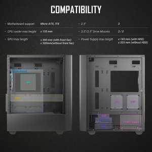 Antec NX500M ARGB Nx500m Argb Mini-tower Atx Gaming Case