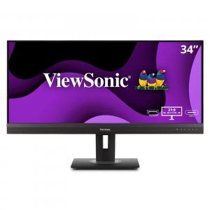 Viewsonic VG3456A 34in Wqhd Ergonomic 21:9 Docking Monitor With Usb C 