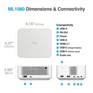 Optoma ML1080 Ultra Portable Rgb Triple Laser