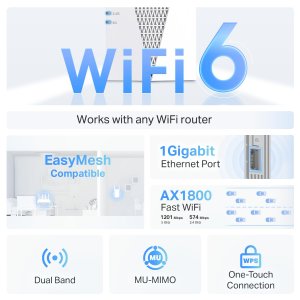 Tplink RE615X Ax1800 Wi-fi 6 Range Extender