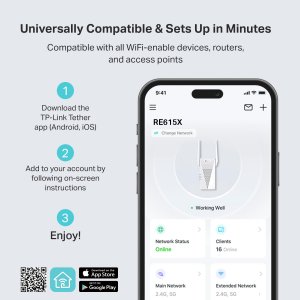 Tplink RE615X Ax1800 Wi-fi 6 Range Extender