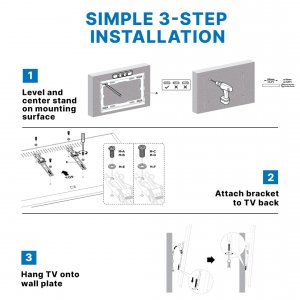 Vanco 0002-2111 Low Profile Tilt Tv Mount For 23