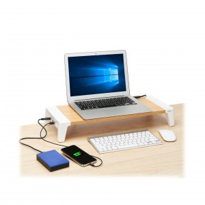 Tripp MR229USB Monitor Riser For Desk Wood Top