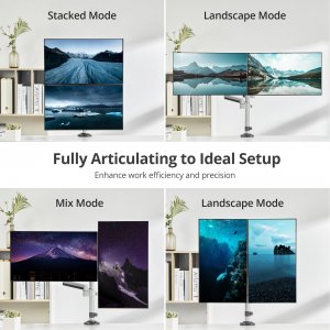 Siig CE-MT3R11-S1 Ac Ce-mt3r11-s1 Dual Stacked Monitor Arm Desk Mount 