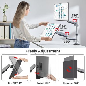 Siig CE-MT3R11-S1 Ac Ce-mt3r11-s1 Dual Stacked Monitor Arm Desk Mount 