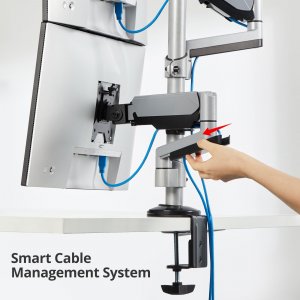 Siig CE-MT3R11-S1 Ac Ce-mt3r11-s1 Dual Stacked Monitor Arm Desk Mount 