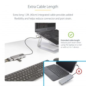 Startech 167B-USBC-MULTIPORT Usb-c  Usb-a Multiport Adapter