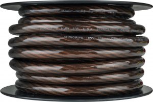 Audiopipe PW050BLK 0 Gauge Power Wire - 50ft Roll