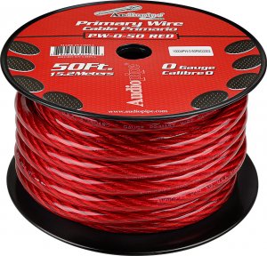 Audiopipe PW050RED 0 Gauge 50 Feet Red Power Wire Roll