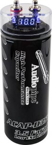 Audiopipe ACAPD3500 3.5 Farad Power Capacitor For Car Audio Systems