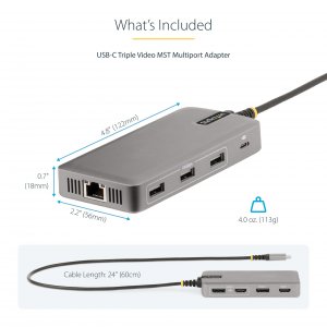 Startech 117B-USBC-MULTIPORT Usb-c Multimonitor Adapter Hdmi