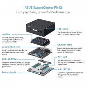 Asus PN42-BBFN1000X1FC Sy Pn42-bbfn1000x1fc Mini Pc N100 No Ram Storag