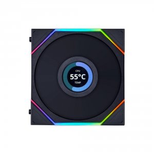 Lianli 12RTLLCD1B Lian-li 120mm Fdb Fan With Rgb Lcd Display – Black