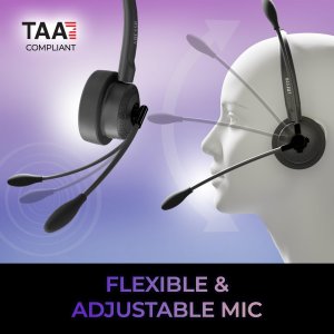 Adesso XTREAMP4T-TAA Taa Compliant Push To Talk - 2 In 1 Headset