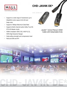 Hall CHD-JAV4K-DE10 Chd-jav4k-de10 - 10m Hdmi