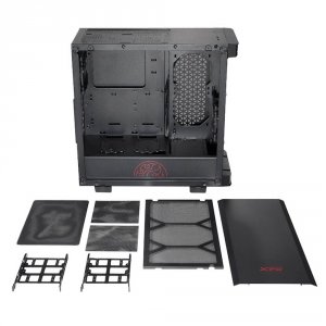 Adata 15260044 Invader Mid-tower Pc Case Black Atx Tempered Glass Side