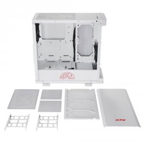 Adata 15260045 Invader Mid-tower Pc Case White Atx Tempered Glass Side