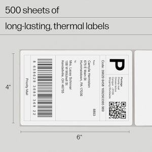 Pc HPKEF4X6PK2 Hp Worksolutions  4x6 Label 2 Fold Packs Of 500 (1000 S