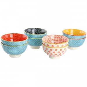 Gibson 136006.01 Home 8 Piece 4.3 Inch Stoneware Dessert Bowl Set In A