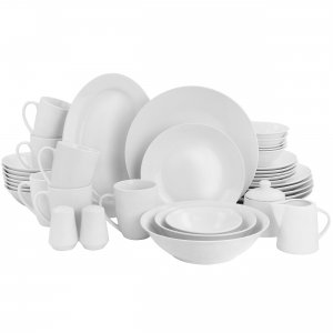 Gibson 129383.39 Home Classic Pearl Fine Ceramic 39 Piece Dinnerware C