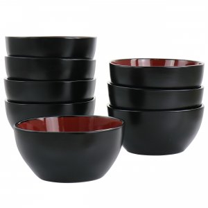 Gibson 97682.08R Home Soho Lounge 8 Piece 6 Inch Stoneware Bowl Set In