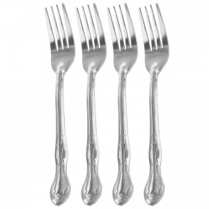 Gibson 53438.04 Home Abbie 4 Piece Stainless Steel Dinner Fork Set