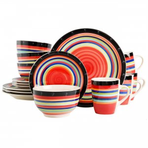 Gibson 97694.16R Home Casa Stellar 16 Piece Round Stoneware Dinnerware