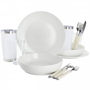 Gibson 136592.14 Home Nobella 14 Piece Fine Ceramic Dinnerware Set In 