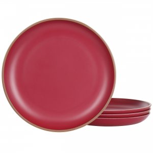 Gibson 136598.04 Home Rockabye 4 Piece Melamine Dinner Plate Set In Da