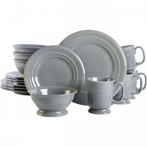 Gibson 102124.16RM Elite Barberware 16 Piece Fine Ceramic Dinnerware S