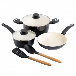 Gibson 96892.07R Home Plaza Cafe 7 Piece Forged Aluminum Cookware Set 