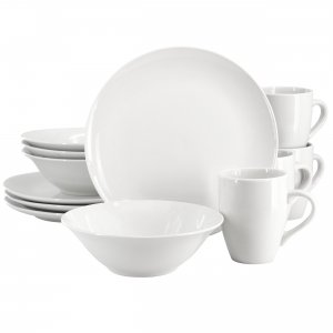 Gibson 142572.12 Home Wintercap 12 Piece Fine Ceramic Dinnerware Set I