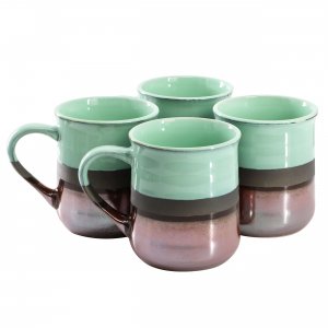 Gibson 142966.01 Home Copper Tonal 4 Piece 18 Ounce Stoneware Cup Set 